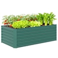 thumbnail image 1 of Outsunny Galvanized Raised Garden Bed, 6' x 3' x 2' Planter Box, Green, 1 of 10