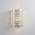 thumbnail image 2 of Pasargad Home Rene Contemporary Metal & Crystal Sconce Light in Chrome/Clear, 2 of 3
