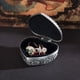 thumbnail image 3 of Joyería antigua Case de joyería de viaje Anillos de la forma del corazón Organizador de joyería, 3 of 5