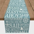 thumbnail image 3 of Creative Products Sky Blue Beach Words 16x72 Poly Twill Table Runner, 3 of 3