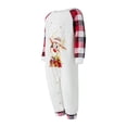 thumbnail image 4 of Fiomva Family Matching Christmas Pajamas Set, Xmas Tree Letter Print Round Neck Long Sleeve Tops Plaid Long Pants for Parents Kids, 4 of 10
