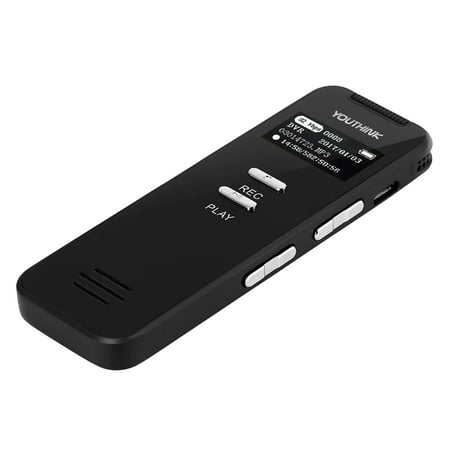 Mini Voice Activated Recorder Voice Activated Recorder, Double Microphone Hd Recording, 8Gb Memory, Noise Cancelling Dictaphone ()