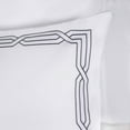 thumbnail image 6 of Superior Egyptian Cotton 1200 TC Embroidered White/Charcoal Duvet Set, King/California King, 6 of 8