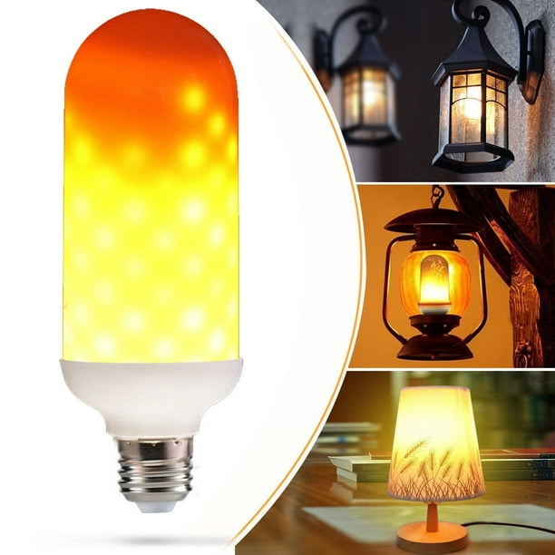 Hot 12V LED Flamme Effet Simulé Nature Feu Ampoules e27 Décoration Lampe 