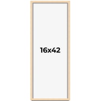 16x42 Frame Beige Real Wood Picture Frame Width 0.75 inches | Interior Frame Depth 0.5 inches |