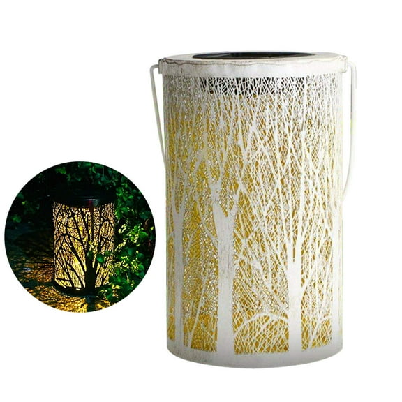 Solar Light Outdoor Lights Rustic Style Lantern Tree Branches Projection Lamp Outdoor Decor LED Solar Lantern