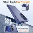 thumbnail image 6 of Vizvera for Samsung Galaxy Z Fold 7 Case with Hinge Protection,Screen Protector,Ultra-Thin Skin Feel Translucent Frosted,Wireless Charging,Shockproof Cover-Blue, 6 of 8