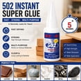 thumbnail image 2 of 20g Universal 502 Super Glue, Quick Dry Instant Adhesive, Strong Bond Glue for Leather, Wood & General Use, 2 of 10