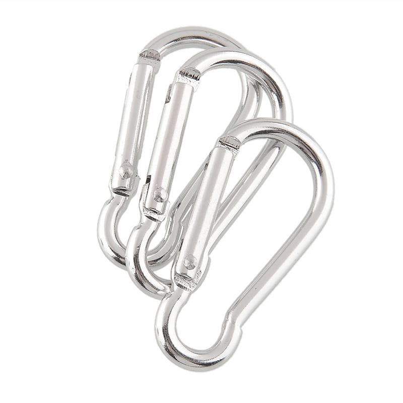 No 5 pcs Silver 5 gourd-shaped aluminum carabiner Outdoor buckle N0R6 B6P3 