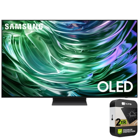 Samsung QN55S90DA 55 Inch OLED 4K Smart TV (2024) Bundle with 2 Year Enhanced Protection Pack