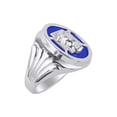 thumbnail image 3 of RYLOS Men's Rings Sterling Silver Christ Head Religious Ring With Diamonds and Blue Quartz Designer Men's Jewelry Size 12, 3 of 6