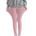 thumbnail image 6 of Girl's Leggings Multipack, 2 Pack Comfy Soft Leggings for Girls 3-12 Years, Stretch Elastic Waist Pull on Pants (11 Years, Orange), 6 of 7