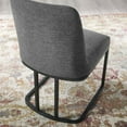 thumbnail image 3 of Modway Amplify Sled Base Upholstered Fabric Dining Side Chair in Black Charcoal, 3 of 9