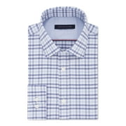 TOMMY HILFIGER Mens Blue Check Collared Classic Fit Stretch Dress Shirt XL 17.5- 34/35