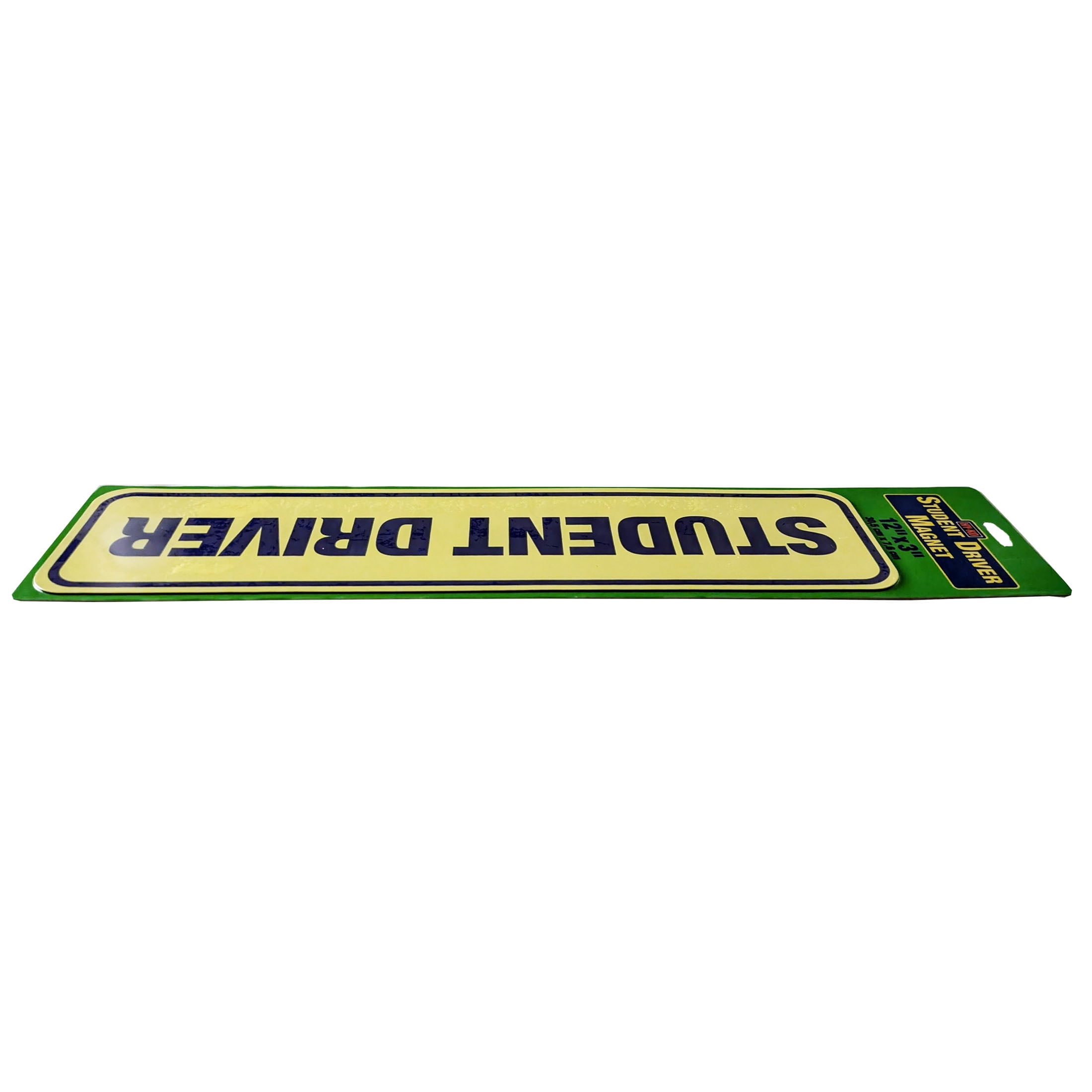 HY-KO Student Driver Vehicle Magnet, 3” x 12” Size, Affixes to All Metal Cars, Removable