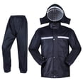 thumbnail image 3 of Kearding Traje impermeable desmontable para adultos, ropa impermeable elástica, traje de lluvia, prendas de vestir ajustables de doble capa Almacenamiento y organización del hogar XXL, 3 of 6
