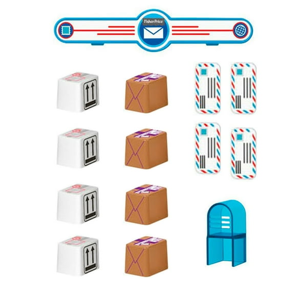 Replacement Parts for Fisher-Price Wonder Makers Design System - GFJ14 ~ Special Delivery Depot ~ Mail Bag, Postal Sign, 4 Brown Crates, 4 White Crates, 4 Letters and Mailbox