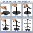 thumbnail image 5 of Controller Stand 3 Tiers with Cable Organizer for Desk, Universal Headphone Stand Compatible Headset Holder & Desk Mounts for 6 Packs Controller, 5 of 13