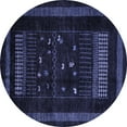 thumbnail image 1 of Ahgly Company Machine Washable Indoor Round Oriental Blue Modern Area Rugs, 6' Round, 1 of 4