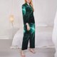 thumbnail image 3 of Balery Green Lightning Flash Conjunto de Pijama con Estampado para Mujer, Conjunto de Dos Piezas con Manga Larga, Ropa de Dormir Suave con Bolsillos, Pijamas Cómodos-Medium, 3 of 7