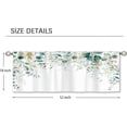 thumbnail image 2 of Sage Mint Green Gold Eucalyptus Curtain Valance for Window Treatments Botanical Leaves Kitchen Treatment Watercolor Plant Floral Drapes for Bathroom Bedroom Living Room 1 Panel (52x18 Inch), 2 of 5