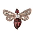 thumbnail image 2 of moda encanto cristal rhinestone broche animal joyas vino rojo Sunnimix broches de abeja para mujer, 2 of 8