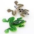 thumbnail image 4 of 5pcs frog fishing soft frog crankbait with hooks gray, 4 of 10