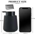 thumbnail image 5 of Black Soap Dispenser - Ceramic Hand Dish, Soap Dispenser, 12ounce Refillable Liquid Hand Soap Dispenser(rubber Paint), 5 of 5