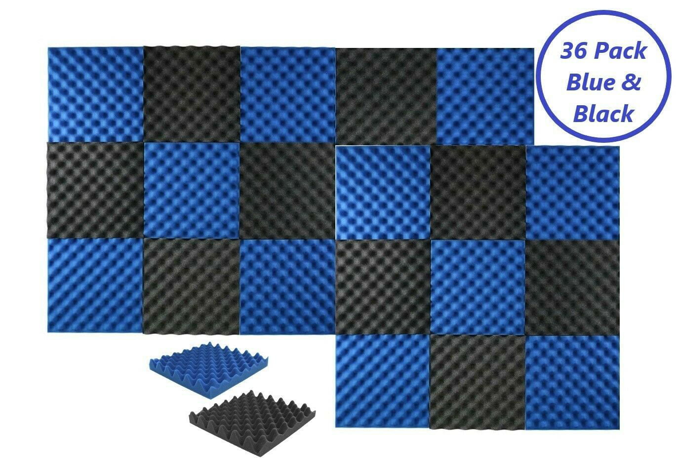 36 Pack Acoustic Foam Panels Sound Absorbing Soundproof Sound Dampening ...