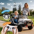thumbnail image 2 of 24V Kids Ride On Car with Remote Control, 400W Power Motors, 4 Wheels Suspension Toy Car for Kids, Bluetooth, USB, Music, LED Lights, Power Display, Electric Car for Kids Ages 3+, White, 2 of 7