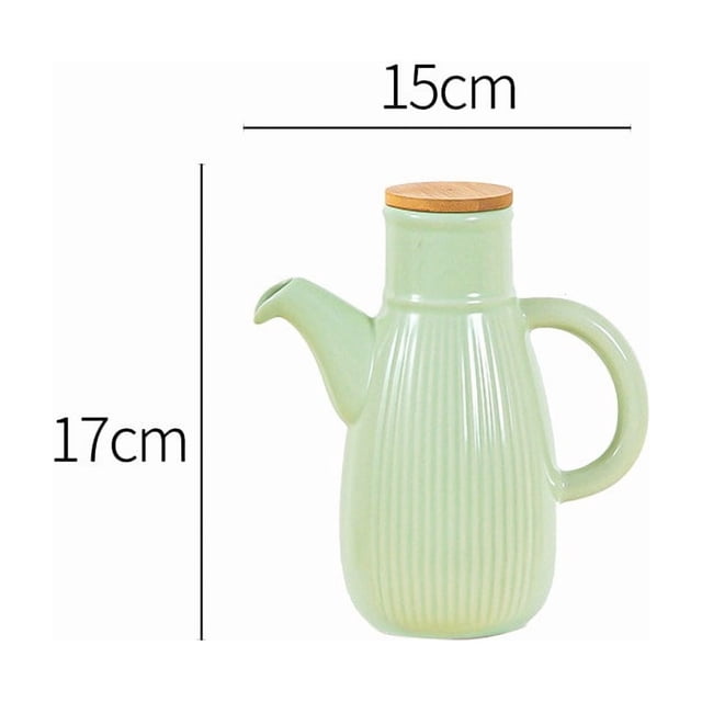 Elegante botella de aceite de cerámica for cocinar y condimentar, perfecta for aceite de oliva, salsa de soja y vinagre.