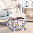thumbnail image 5 of Foldable Fabric Storage Bin With Handle Collapsible Basket Box Storage With Lid Organizer Kawaii Easter Clipart, 5 of 7