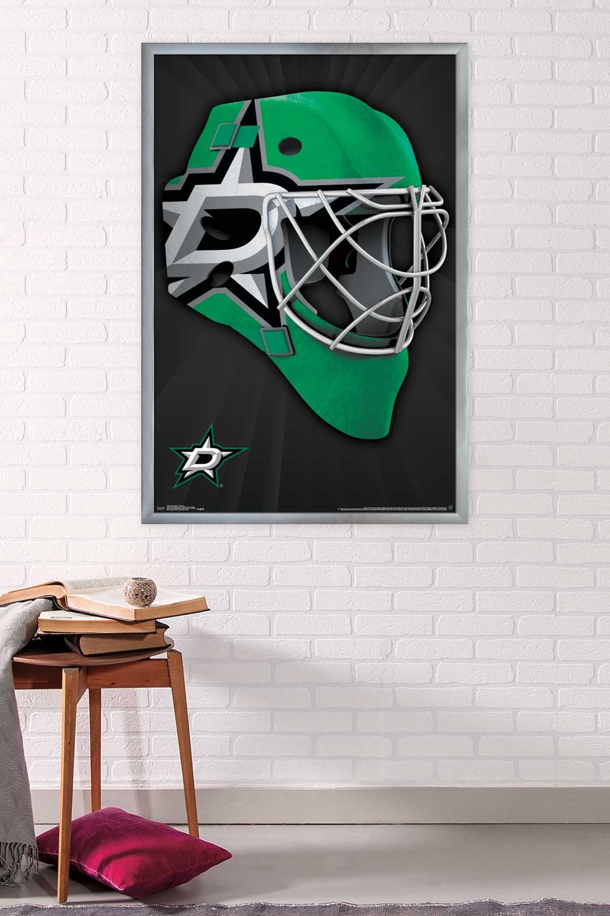 NHL Dallas Stars - Mask 16 Wall Poster, 22.375" x 34", Framed