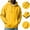 12# Yellow, variant on Mens Oversized Hoodies Sweatshirts | Fall Winter Hooded Collar Drawstring Pullover With Pocket for Workout Gym Pink S