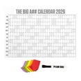 thumbnail image 2 of Calendar Full-Year Wall Calendar – 2026 Dry-Erase – Includes 1 Marker & 100 Labels – Lightweight, Easy to Hang Yearly Calendar – Year at a Glance – Plan Big Goals & Adventures – White, 2 of 7