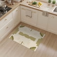 thumbnail image 2 of ODIKA 3'x5' Olive Green Beige Mid Century Bordered Washable Area Rug Geometric Modern Design with Symmetry Non-Slip, Flatweave, Easy Care for Hallway, Laundry Room, 2 of 7