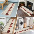 thumbnail image 5 of Red Love 2'x6' Runner Rugs for Hallway Kitchen Bedside Non Slip Washable, Valentine's Day Heart Red Plaid Beige Entryway Rug Runners with Rubber Backing, Long Carpet Runner for Laundry Room, 5 of 8