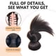 thumbnail image 3 of Clip-On Messy Bun Hairpiece, Feathered Bun Wig, Claw Clip Messy Buns Hair Piece, Ponytail Extension for Women, 3 of 5
