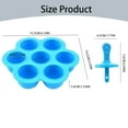 thumbnail image 3 of Less Than 5 Ice Cube Mold Kids with Colorful Plastic Sticks Silicone 7 Hole Ice Classic Trays Reusable 7 Holes Silicone with Sticks Non Stick DIY Ice for Kitchen, 3 of 8