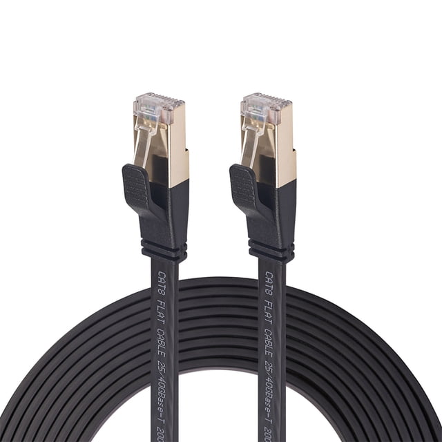 Internet Cable Cat 8 Rj45 Double Shielded Flat Network Cable High Speed Internet Cable