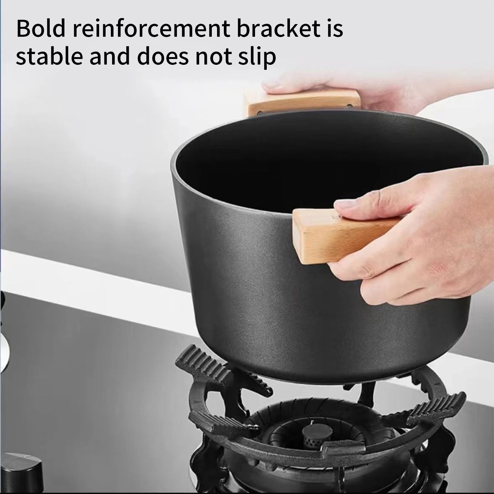 Heavy Duty Nonslip Cast Iron Wok Stand Stabilizer Durables Gass Stove Rack for Restaurant & Home Kitchen