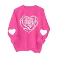thumbnail image 4 of Dgankt Sweatshirt for Women Plus Size Women Valentine Shirts Love Heart Graphic Long Sleeve Tshirt Casual Valentines Day Gift Round Neck Tops XS-XL, 4 of 8