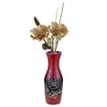 thumbnail image 4 of Captivating Hibiscus Flower Red and Black 8-inch Mango Tree Wood Vase, 4 of 4