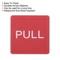 thumbnail image 4 of Uxcell Push Pull Door Sign Acrylic Self Adhesive Square Sticker Red 4 Pack, 4 of 6