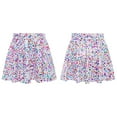 thumbnail image 1 of Lejafay Girls Flared Pleated A-Line Skirts Shiny Metallic Dance Performance Costume Cheerleading Uniform Colorful XS, 1 of 7