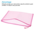 thumbnail image 3 of Malla Cremallera Bolsas, A4 Nylon Cremallera Bolsa Lápices Estuche Almacenamiento Bolsillos para Viajes Oficina Accesorio, Rosa Paquete de 6, 3 of 5