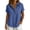 21#Navy, variant on Womens Polo Shirts Short Sleeve Henley Neck Tops Summer Loose Fit Boxy Tees