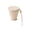 Apricot, variant on KGJQ Silicone Collapsible Water Cup for Travel And Outdoor Use Wide Mouth Foldable Portable Drinking Cup for Coffee Juice Soft Drinks Reusable Folding Travel Cup with Lid for Camping Hiking