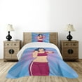 thumbnail image 4 of Ambesonne Fitness Quilted Bedspread Set 2 Pcs, Pop Art Woman Vitality, Twin Size, Multicolor, 4 of 5