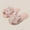 Pink, variant on Women’s Plush Bow Open-Toe Slippers Cozy Cotton Fleece House Shoes Multi-Color